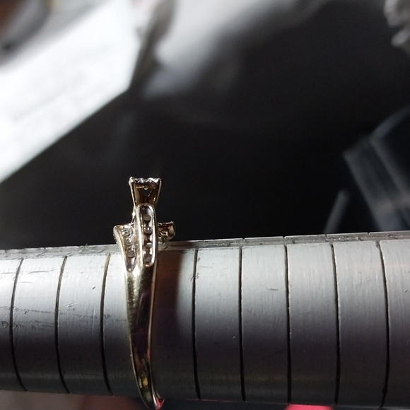 10k Diamond Solitaire Promise Ring - Picture 2 of 5